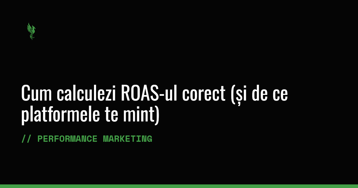 Cum calculezi ROAS-ul corect (și de ce platformele te mint)